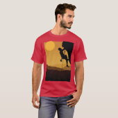 Retro Rock Climbing Bouldering 80s Mountain Rock C T-shirt (Voorkant volledig)