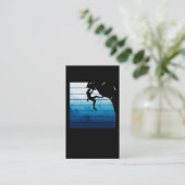 Retro Rock Climbing Men Mountain Climber Visitekaartje (Staand voorkant)