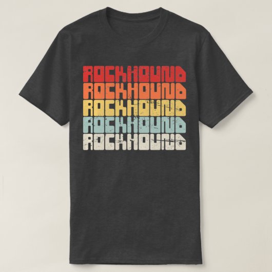 Retro Rock Collecting Rockhound T-shirt (Design voorkant)