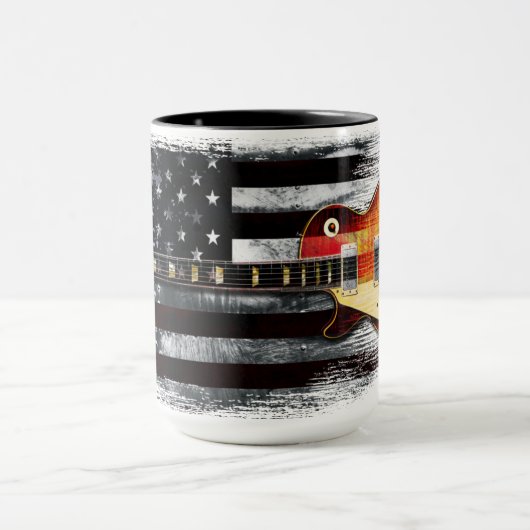 RETRO ROCK  Electric Guitar American Flag Mok (Midden)