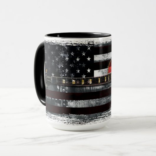 RETRO ROCK  Electric Guitar American Flag Mok (Voorkant links)
