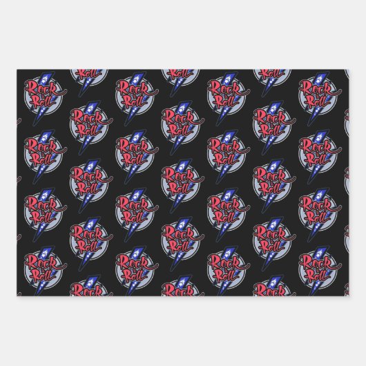 Retro Rock- en Roll-Collectie Inpakpapier Vel (Voorkant)