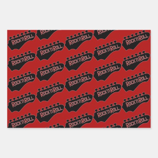 Retro Rock- en Roll-Collectie Inpakpapier Vel (Voorkant 3)