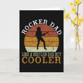 Retro rock en roll met rocker papa is veel cooler kaart (Gele Bloem)