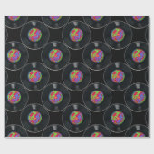Retro Rock- en Rollvinylwrapppapier Cadeaupapier (Vlak)