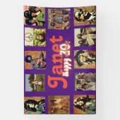 Retro Rock Fotosjabloon 70e Verjaardag Spandoek (Verticaal)