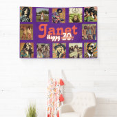 Retro Rock Fotosjabloon 70e Verjaardag Spandoek (Insitu)