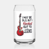 Retro Rock Gitaar Klassieke Muziek Nostalgie Desig Blikvorm Glas (Voorkant)