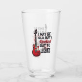 Retro Rock Gitaar Klassieke Muziek Nostalgie Desig Glas (Achterkant)