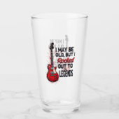 Retro Rock Gitaar Klassieke Muziek Nostalgie Desig Glas (Voorkant)