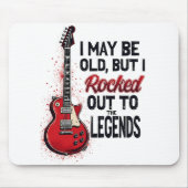 Retro Rock Gitaar Klassieke Muziek Nostalgie Desig Muismat (Voorkant)