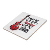 Retro Rock Gitaar Klassieke Muziek Nostalgie Desig Tegeltje (Zijkant)