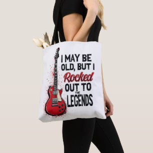 Retro Rock Gitaar Klassieke Muziek Nostalgie Desig Tote Bag