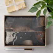 Retro Rock Gitarist Psychedelische Kunst Tissuepapier (Geschenk)