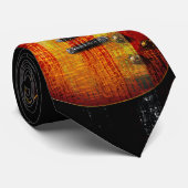 Retro Rock Guitar American Flag Stropdas (Opgerold)