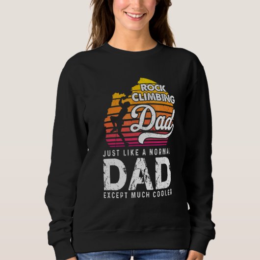 Retro Rock klimmen papa net als een normale vader Trui (Voorkant)