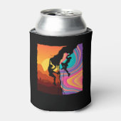 Retro Rock-klimmer, Bouldering, klimmer Blikjeskoeler (Blikje Voorkant)