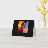 Retro Rock-klimmer, Bouldering, klimmer Kaart (Gele Bloem)