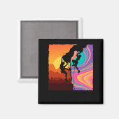 Retro Rock-klimmer, Bouldering, klimmer Magneet (Voorkant / Achterkant)