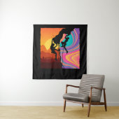 Retro Rock-klimmer, Bouldering, klimmer Wandkleed (In situ)