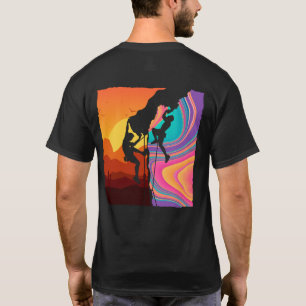 Retro Rock klimmer van de wand T-shirt