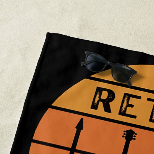 Retro rock Las Vegas Beach Towel Strandlaken (In situ)