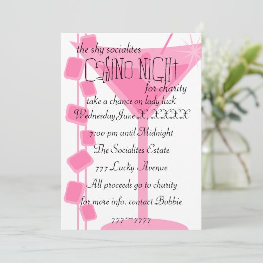 Retro Rock Martini Kaart (Staand voorkant)