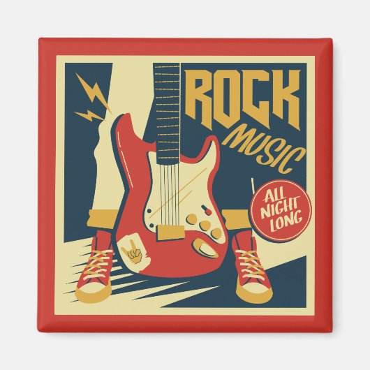 Retro Rock Music magnet (Voorkant)