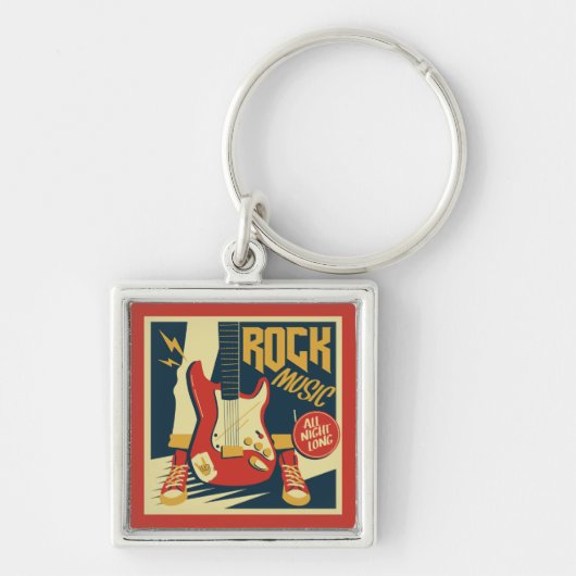 Retro Rock Music sleutelhangers (Voorkant)