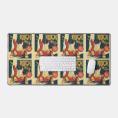 Retro Rock Muziek Bureaumat (Keyboard & Muis)