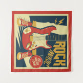 Retro Rock Muziekwandtapijt Wandkleed (Voorkant (horizontaal))