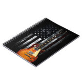 Retro Rock N Roll American Flag Guitar Notitieboek (Linkerzijde)