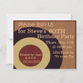 Retro Rock n'roll party Kaart (Achterkant)