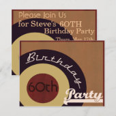 Retro Rock n'roll party Kaart (Voorkant / Achterkant)