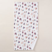 Retro Rock & Roll, Jiving, Dansachtergrond Badhanddoek (Badhanddoek)