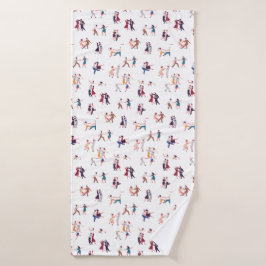 Retro Rock & Roll, Jiving, Dansachtergrond Badhanddoek