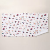 Retro Rock & Roll, Jiving, Dansachtergrond Badhanddoek (Badhanddoek)