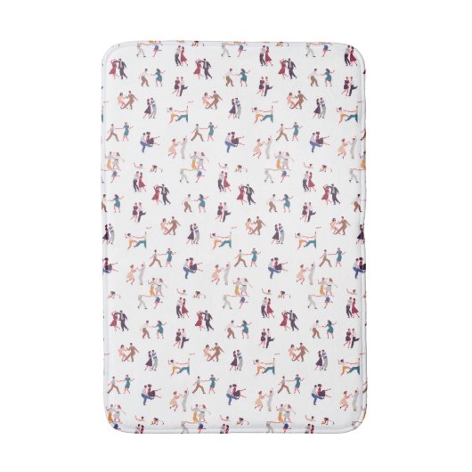 Retro Rock & Roll, Jiving, Dansachtergrond Badmat (Voorkant Verticaal)