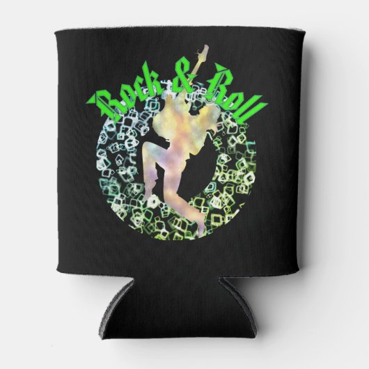 Retro Rock & Roll Silhouette Cooler – Vetgedrukte  (Voorkant)