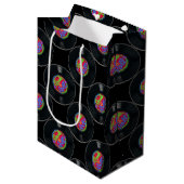 Retro Rock & Roll Vinyl Gift Bag Medium Cadeauzakje (Voorkant Gekanteld)