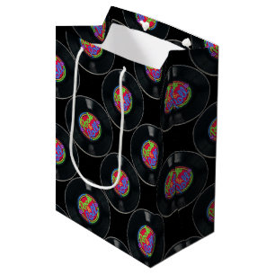 Retro Rock & Roll Vinyl Gift Bag Medium Cadeauzakje