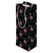 Retro Rock & Roll Vinyl Wine Gift Bag Wijn Cadeautas (Achterkant Gekanteld)
