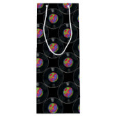 Retro Rock & Roll Vinyl Wine Gift Bag Wijn Cadeautas (Achterkant)