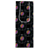 Retro Rock & Roll Vinyl Wine Gift Bag Wijn Cadeautas (Voorkant)