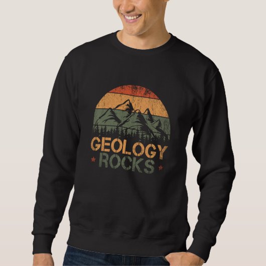Retro Rock Science Paleontology Geology Trui (Voorkant)