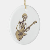 Retro Rock Skeleton Guitar Graphic Keramisch Ornament (Rechts)