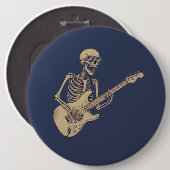 Retro Rock Skeleton Guitar Graphic Ronde Button 6,0 Cm (Voorkant /achterkant)