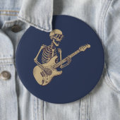 Retro Rock Skeleton Guitar Graphic Ronde Button 6,0 Cm (In situ)