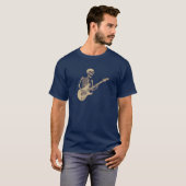 Retro Rock Skeleton Guitar Graphic T-shirt (Voorkant volledig)