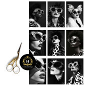 Retro Rock Star Glam Collage Decoupage Tissuepapier